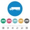 Camion flat round icons