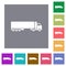 Camion square flat icons