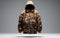 Camo Parka Transparent Background -Generative Ai