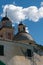 Camogli, dome and bell tower of St. Mary\'s Assumption