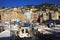 Camogli`s harbour in the fishing village of Camogli, Gulf of Paradise, Portofino National Park, Genova, Liguria, Italy