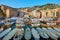 Camogli village with colorful houses and small harbor, Italy