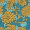 Camomile hand-drawn seamless pattern