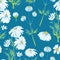 Camomile hand drawn seamless pattern vector