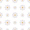 Camomiles. Delicate white flowers. Repeating vector pattern. Isolated colorless background. White daisies.