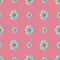 Camomiles. Delicate white flowers. Repeating vector pattern. Isolated pink background. Snow-white daisies. 