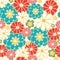 Camomiles seamless pattern background