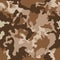 Camouflage brown military fabric texture. Camo seamless background.
