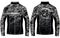 Camouflage Long sleeve Bomber jacket design template in vector, Racer jacket with front and back view, Biker jacket for Men and