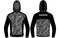 Camouflage Long sleeve sports Hoodie jacket design template in vector, Hooded jacket with front and back view, hoodie winter