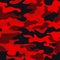 Camouflage military background. Camo bright red print texture - vector illustration. Abstract pattern seamless. Classic