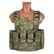 Camouflage, military body armor, mannequin