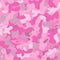 Camouflage, pink color abstract military seamless pattern.