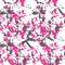 Camouflage pink and dark grey seamless pattern on the white.