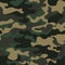 Camouflage seamless pattern background. Classic clothing style masking camo repeat print. Green brown black olive colors