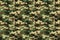 Camouflage seamless pattern background. Horizontal seamless banner. Classic clothing style masking camo repeat print. Green brown