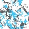 Camouflage turquois or blue and grey seamless pattern on the white.