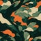 camouflage vector seamless pattern with warm colors