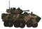 Camouflage wheeler armoured vehicle