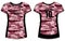 Camouflage Women Sports t-shirt Jersey design concept Illustration Vector suitable for girls and Ladies for badminton, Soccer,