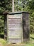 camouflaged hut made of wooden planks to hunt in the Woods