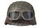 Camouflaged nazi army german helmet with mesh helmet net cover and protective goggles