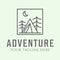 camp adventure logo nature travel minimalist line art design