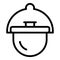 Camp cauldron icon, outline style