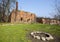 Camp fire place in front of Post Cistercian ruins in Bierzwnik v