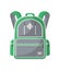 Camp knapsack vector isolated icon