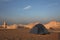 Camp in Libyan desert