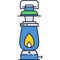 Camp light icon vector kerosene lantern isolated