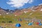 Camp place of  mount Alamkuh in Hesarchal plain , Iran