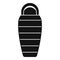 Camp sleeping bag icon, simple style