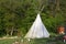 Camp with teepee