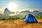 Camp Tent Stay Doi Mountain Sky Morning Sunrise Thailand