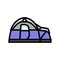 camp tent vacation color icon vector illustration