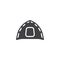 Camp tent vector icon