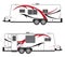 Camp Trailer with Red and Black graphics