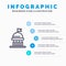 Campaign, Political, Politics, Vote Line icon with 5 steps presentation infographics Background