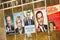 Campaign posters for the 2017 french presidential election in a small village