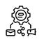 campaign production deployment marketing line icon vector illustration