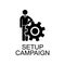 Campaign setup icon. Element of seo and development icon with name for mobile concept and web apps. Detailed campaign