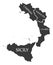 Campania - Basilicata - Calabria - Sicily region map Italy