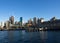 Campbell`s Cove Jetty with the waterfront historic building view at the background.