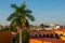 CAMPECHE, MEXICO: Top view Colonial architecture in San Francisco de Campeche.