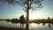 Camper admiring awesome view, enjoying landscape, unity with nature, hiking