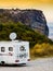 Camper car in mountains Meteora Greece