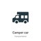 Camper car vector icon on white background. Flat vector camper car icon symbol sign from modern transportation collection for