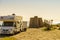 Camper at castle, 5 January 2020, Mojacar Spain